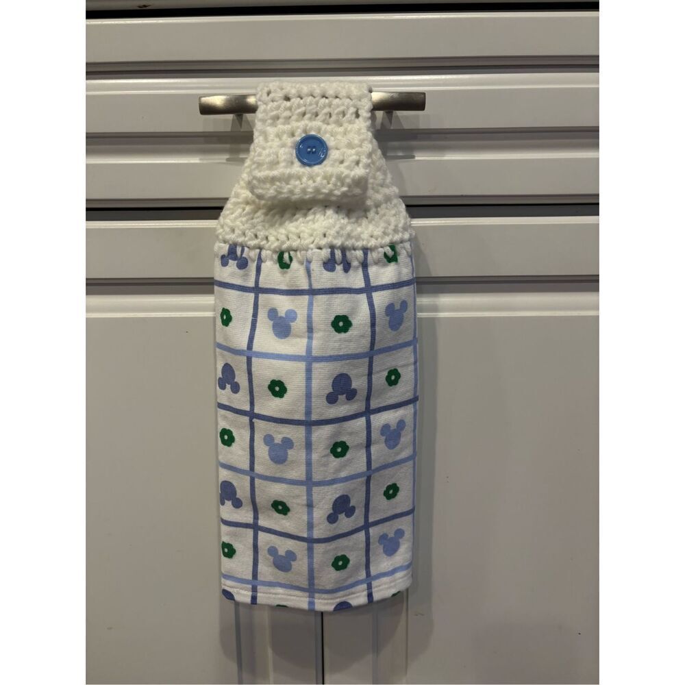 Crochet Top Kitchen Towel-Mickey ears